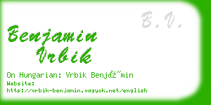 benjamin vrbik business card